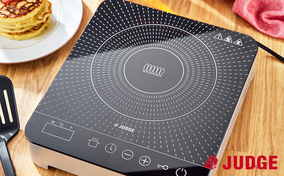 Judge JEA90 Portable Induction Hob with Timer, Single Cooktop 31cm x
