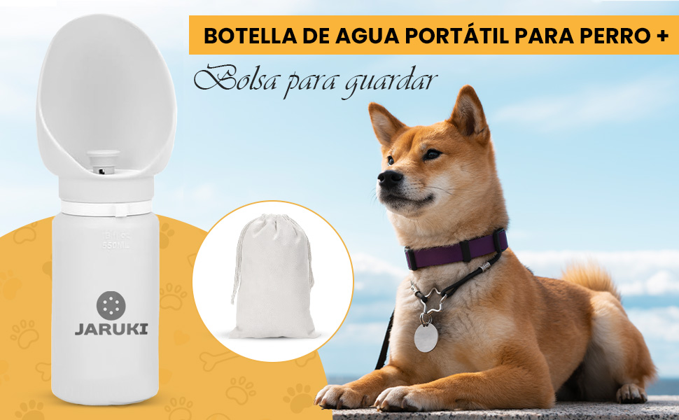 Botella de agua portátil para perro