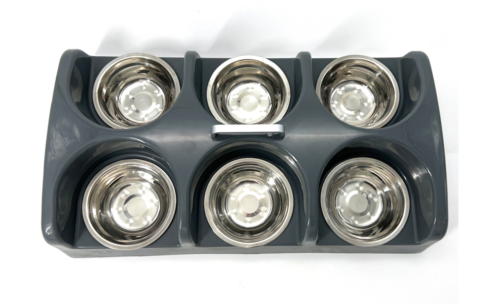 Pet Supplies Puppy Feeding System 6 Litter Multiple Dog Bowl Feeder