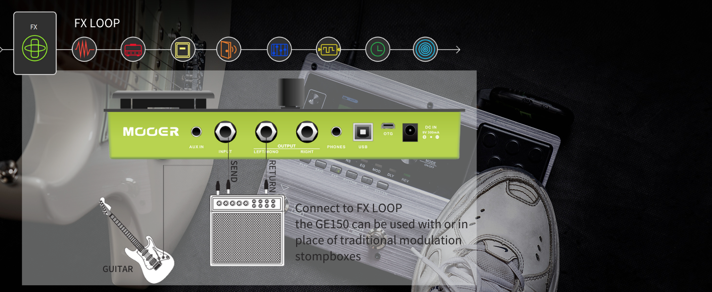 MOOER GE150 Amp Modelling Multi Effects