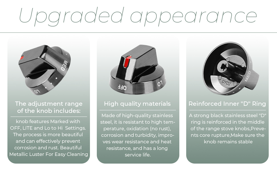 DG6400473B Upgraded Range Replacement Knobs, for Samsung