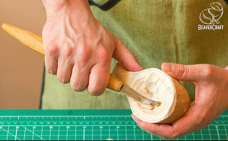 Hook knife Wood Carving SK4s Long Knives Spoon Carving Tools Wood Carving Tools Bowl Kuksa