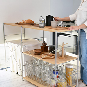 ラインシェルフ幅45~80×奥行42.5×高さ85.7cm 3段オープンシェルフ Amazon｜ekans(エカンズ) ラック ラインシェルフ 幅45～80×奥行