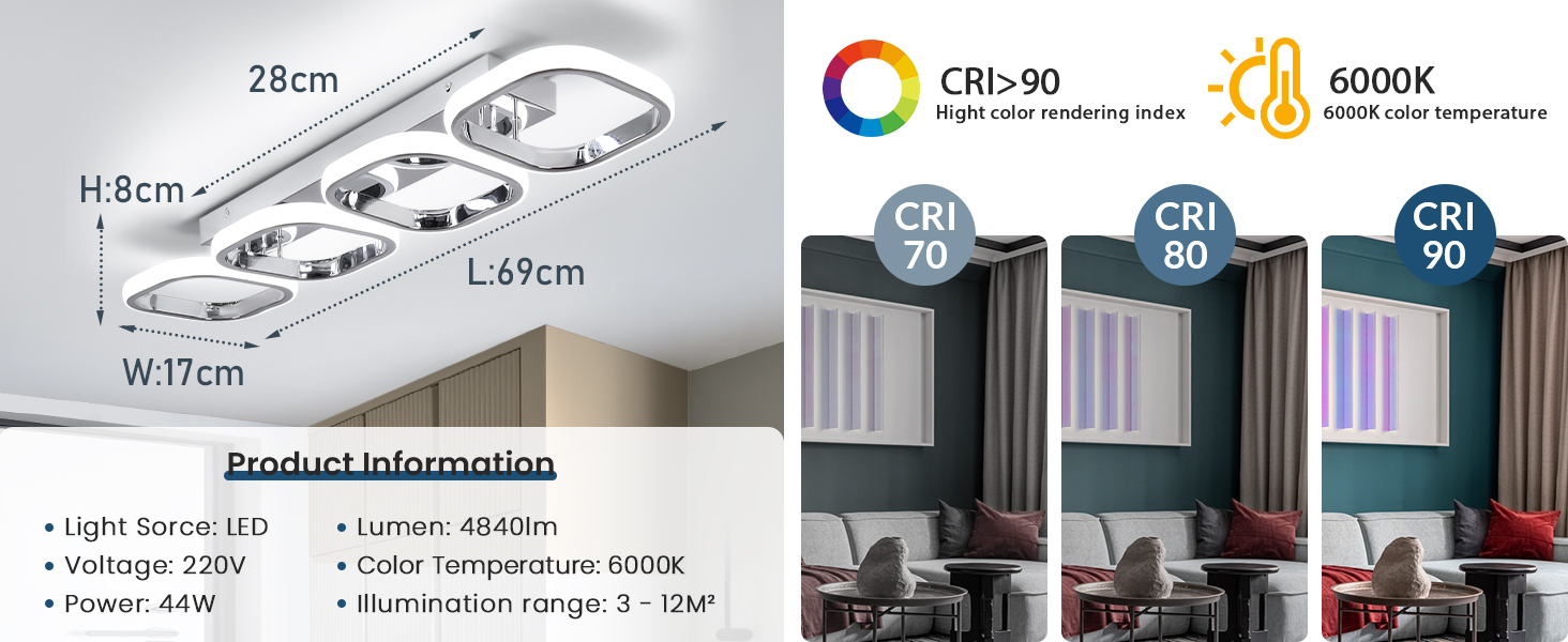 EIDISUNY Modern LED Ceiling Lights for livingroom