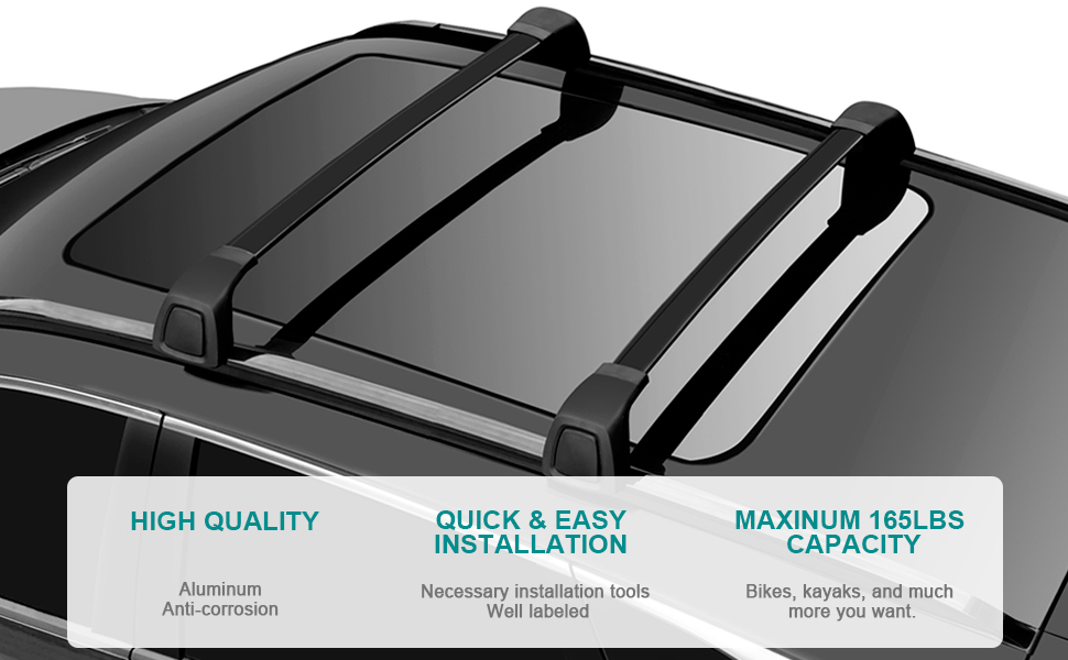 Lockable Roof Rack Cross Bars Fit for Hyundai Santa Fe 2019