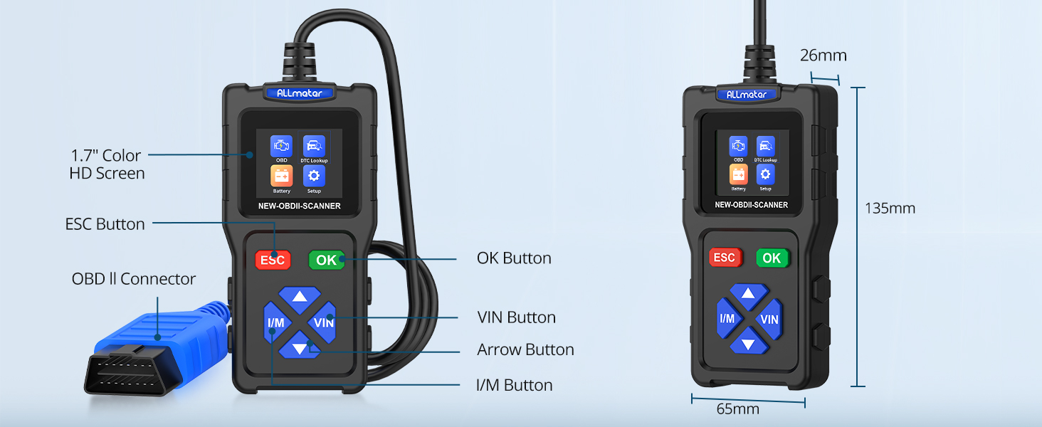 engine code reader car code reader obd2 diagnostic scanner check engine light tool