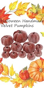 メープル Amazon.com: ZningEsxi 12pcs Artificial Velvet Faux Pumpkins