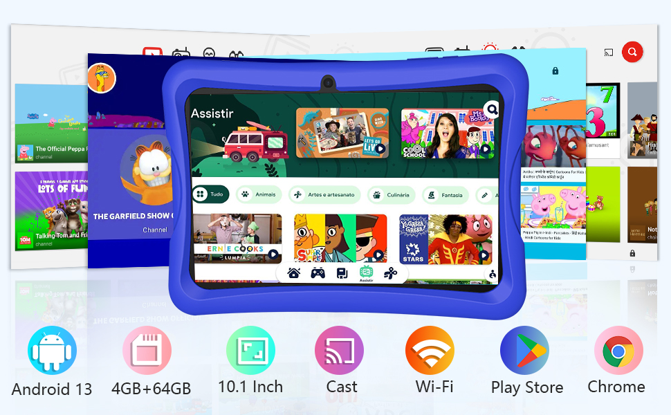 children tablet android 64GB wifi youtube play store