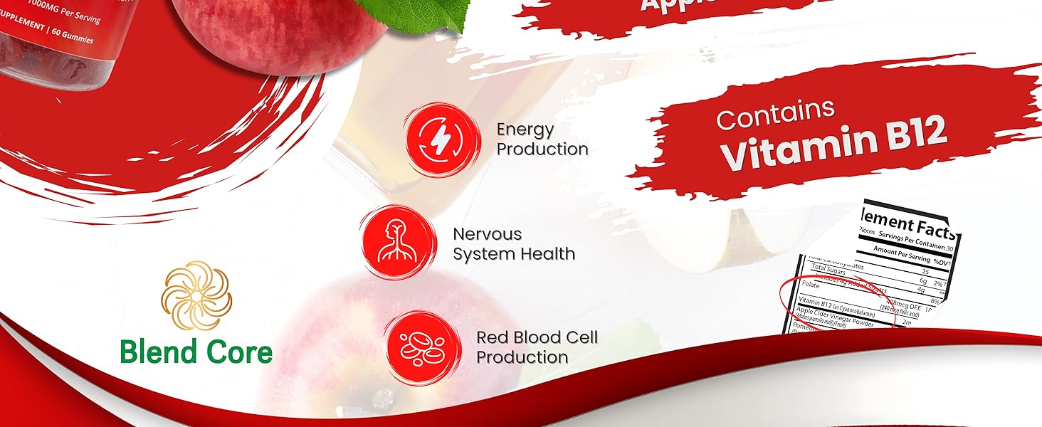 Blend Core Apple Cider Vinegar Gummies