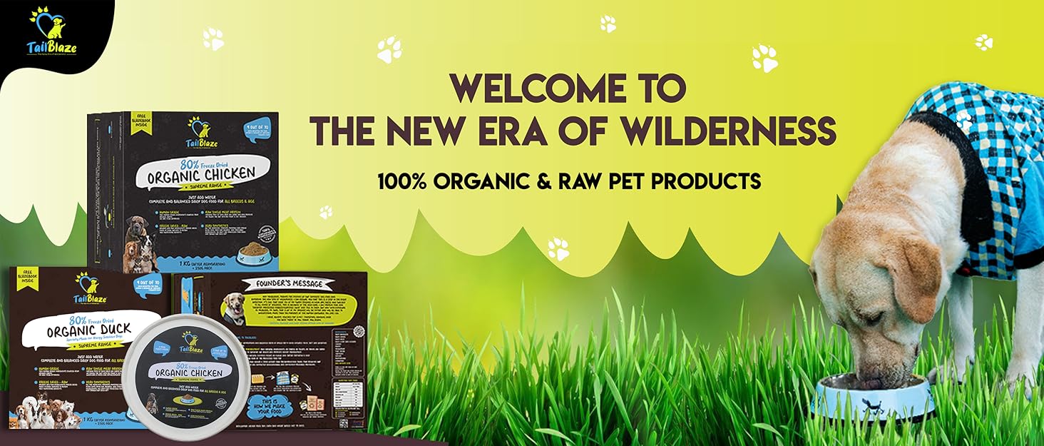 TailBlaze Organic & Raw Dog Food Chicken 3 Trial Meals Best Dog Food