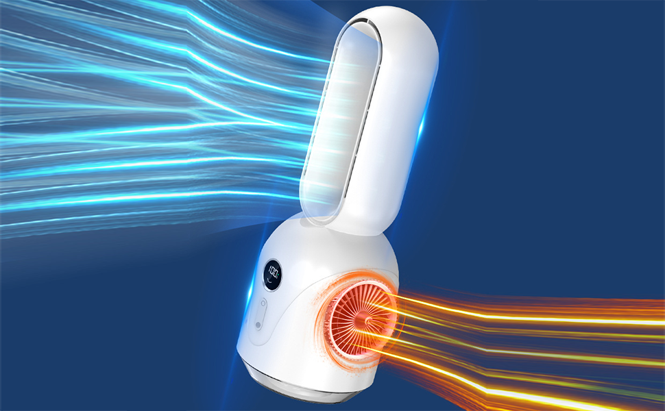 Voagupa Small Bladeless fan, Desk fan, Office Fan