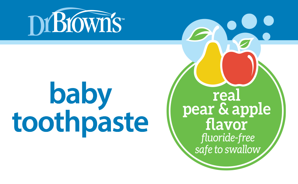Dr. Brown’s FluorideFree Baby Toothpaste, Safe to Swallow