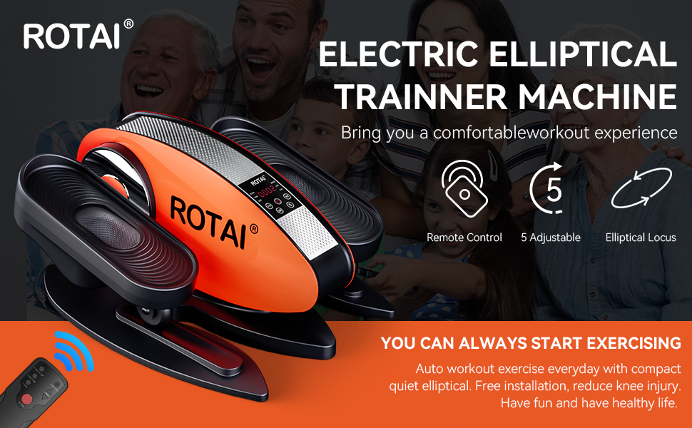 ROTAI Under Desk Elliptical Massage Machine for Elderly