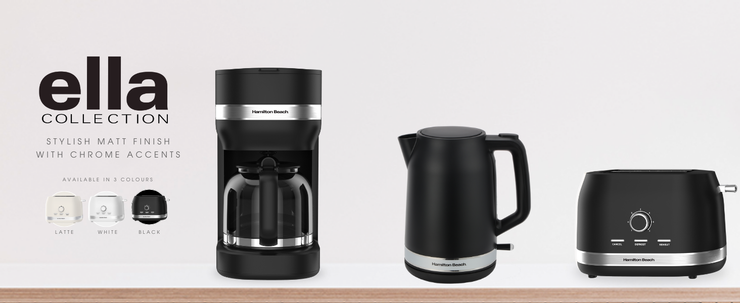 hamilton beach, Ella, Range, Kitchen, Breakfast, Black