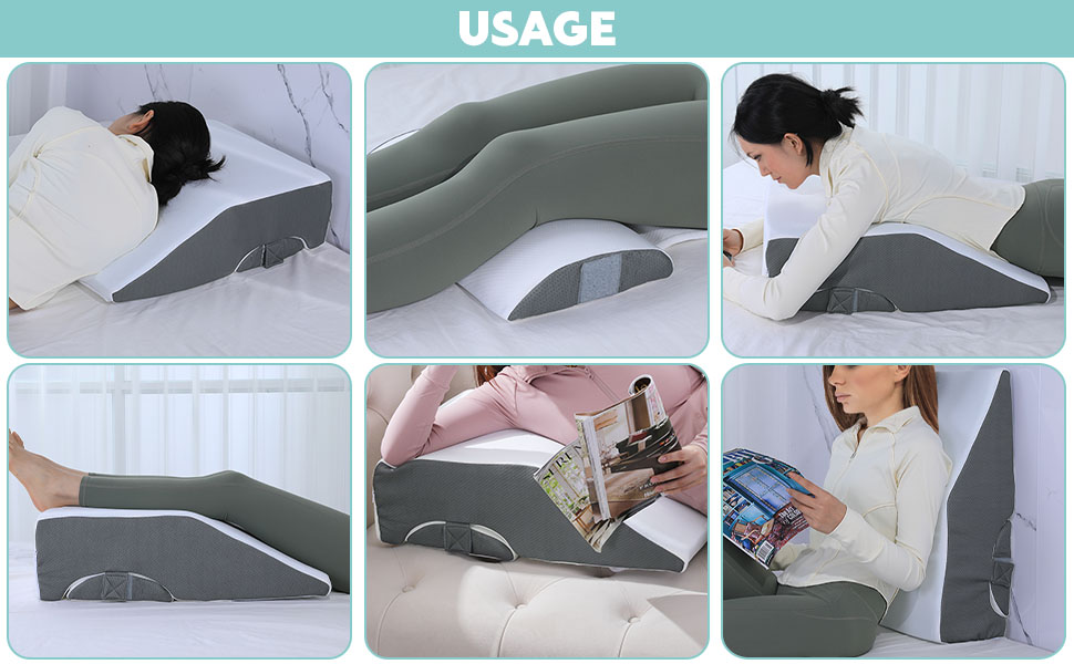 HOMBYS Adjustable Knee Wedge Pillow for Leg Pain Relief and Elevation Aee33c51 Dec4 4fb9 8d40 7761f9729427. CR0,0,970,600 PT0 SX970 V1