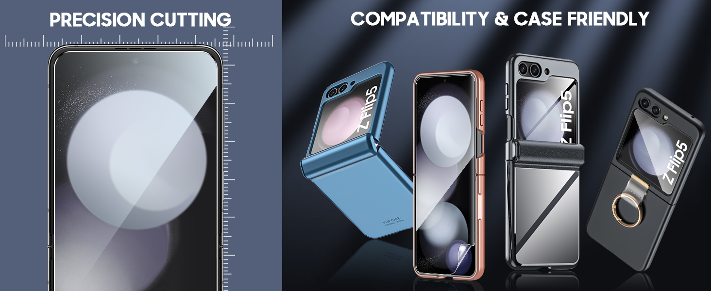 Vizvera 2 Pack Galaxy Z Flip 4 Screen Protector EPU Film, HD Transparent Soft Film