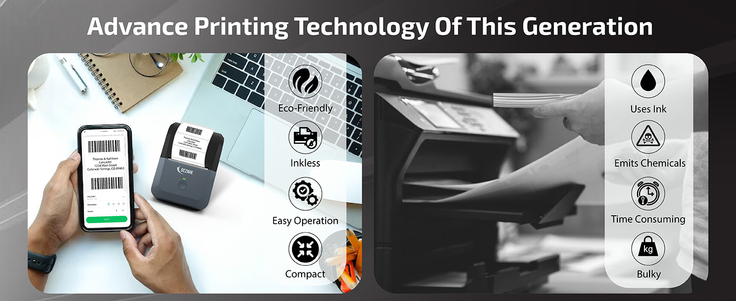 Mini 2-inch printer – compact, lightweight, and easy to carry for daily label printing