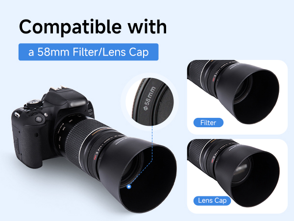 Amazon.com : JJC Camera Lens Hood Shade Fits for Canon RF 75