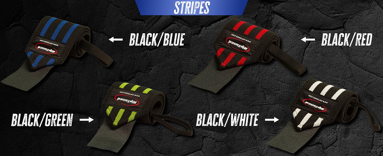 Wrist Wraps by Rip Toned, 18” Weightlifting Wrist Wraps for Men & Women