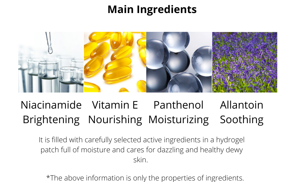 Gold Eye Patch contains niacinamide and vitamin e