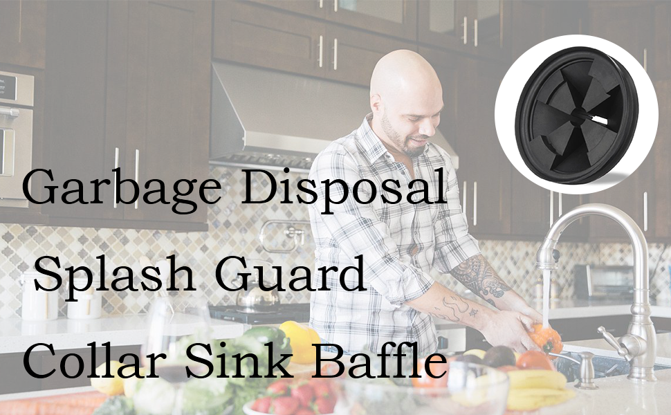 3 3/8" Garbage Disposal Splash Guard Collar Sink Baffle, Kitchen Sink