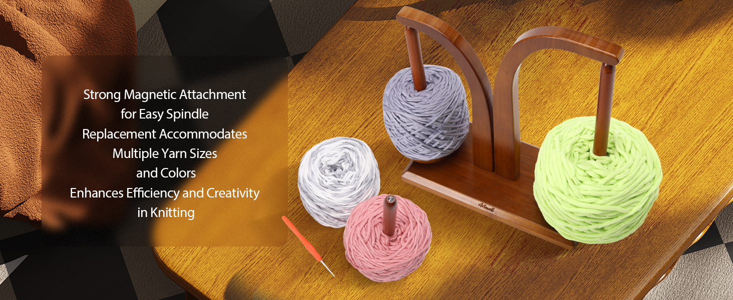 dual arm yarn holder