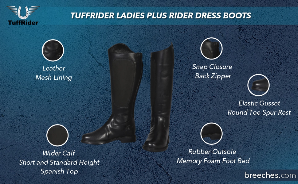 tuffrider ladies plus rider dress boots