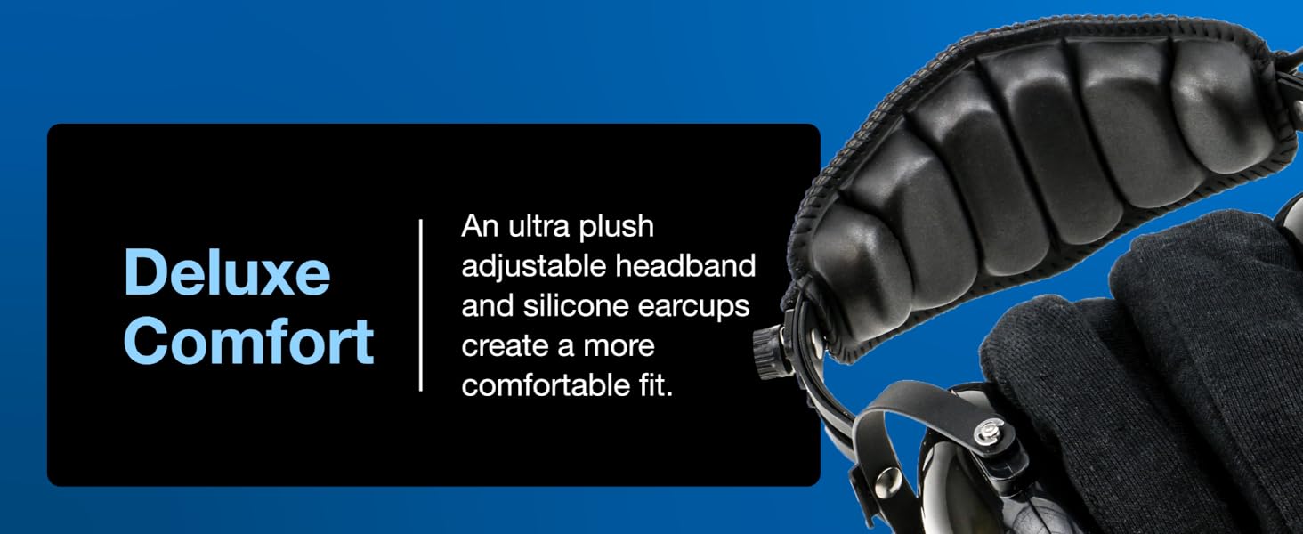 Deluxe Comfort RA900 Aviation Headset Rugged Radios Air Pilots Students Instructors Airplane Flight