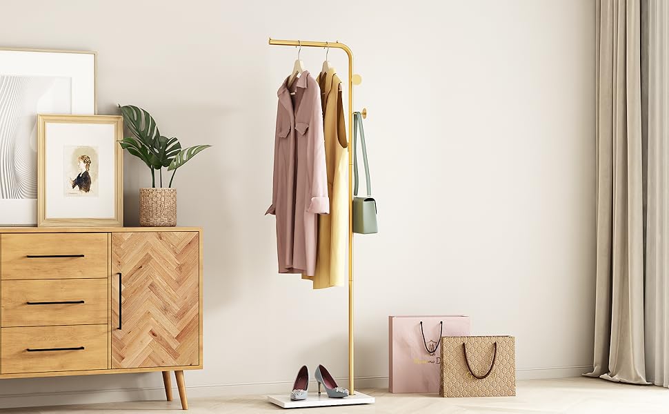 Gold Coat Rack Modern Coat Rack for Entryway Hallway Office