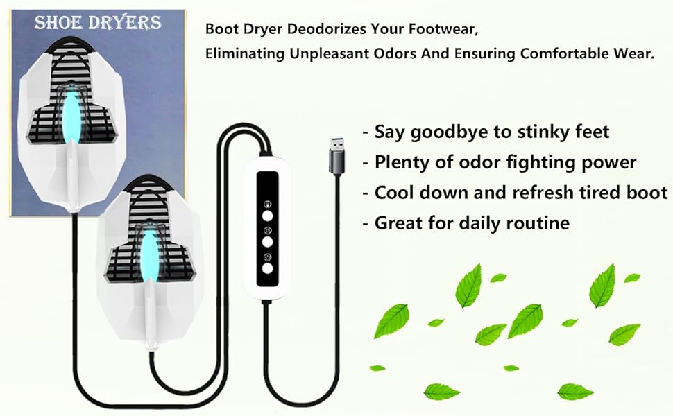 Boot Dryer Portable Shoe Dryer Deodorant, for Work Boots