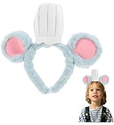 JOINPAYA Mouse Headband with Chef Hat: Cute Rat Ears Hat Headband for Kids Halloween Christmas Fe...