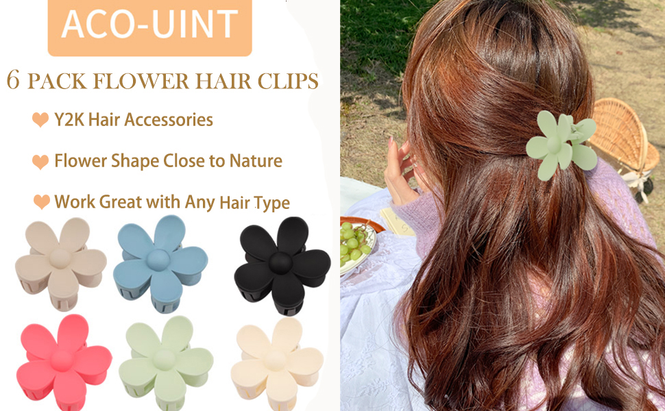 flower hair clips