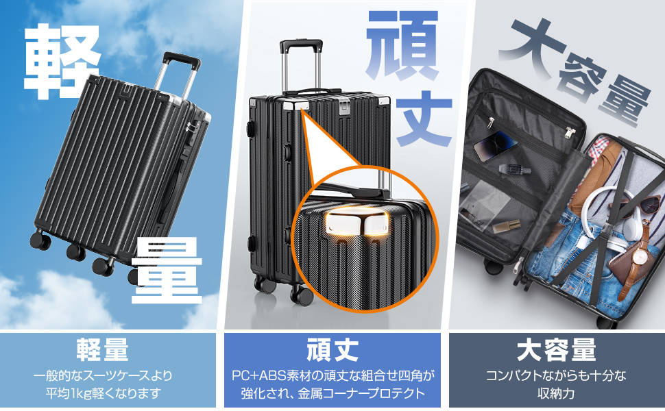 Amazon | [LAZARA] スーツケース 機内持込 超軽量 キャリー