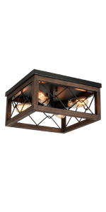 Wooden Flush Mount Ceiling Light