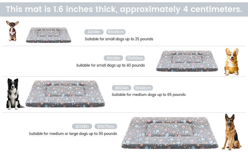 Dog Crate Pad Brown Size