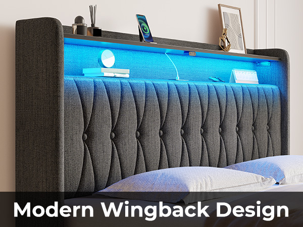 Robinさま専用 Amazon.com: Rolanstar Twin Bed Frame with Drawer, Storage