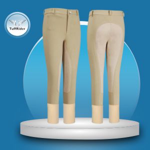 TuffRider Mens Patrol Knee Patch Breeches - Beige - 46 Regular