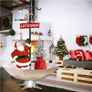 Amazon.co.jp: クリスマス 飾り サンタクロース 雪降る 音楽機能