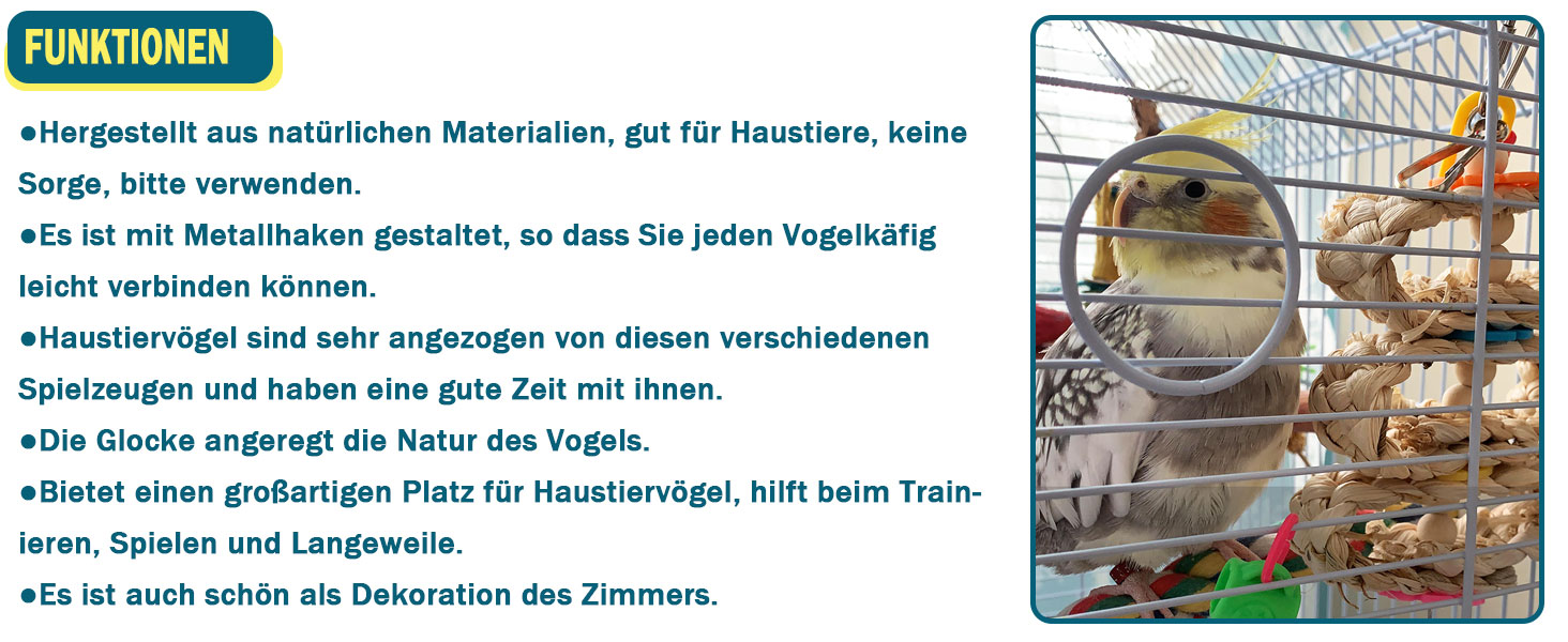 Wellensittich Spielzeug