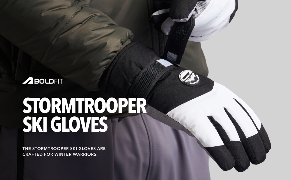 Boldfit Winter Gloves Ski Black S-M