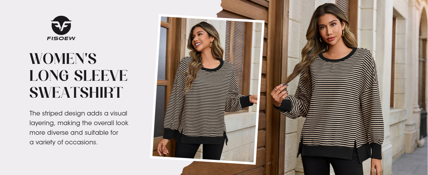 Fisoew Women's Fall Oversized Sweatshirt