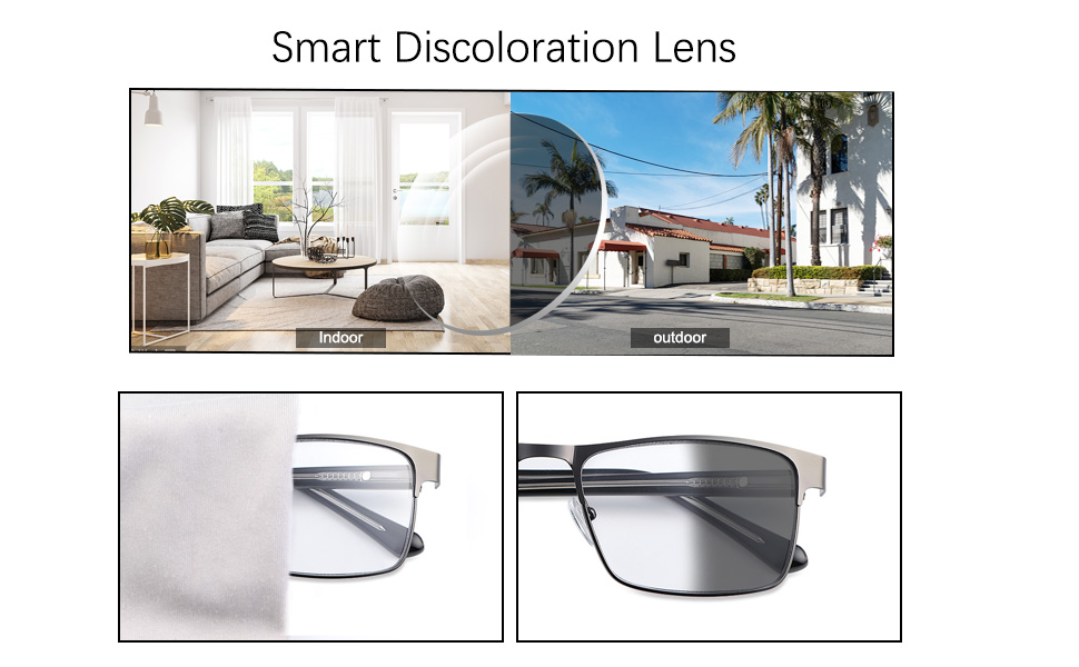 MIRYEA Photochromic Nearsighted Distance Glasses Transition
