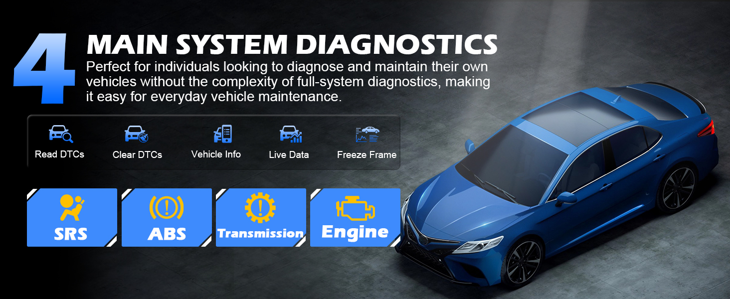 XTOOL D5 CAR SCANNER DIAGNOSITC TOOL ABS SRS ENGINE TRANSMISSION CLEAR CODES