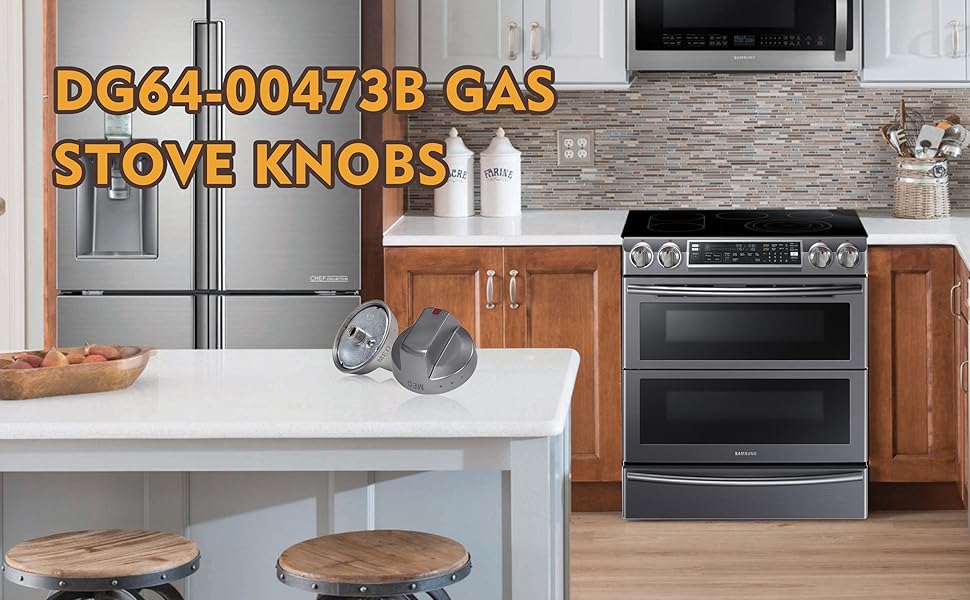 MOCIFI DG6400473B 5 Pack Stove Knobs Black Stainless