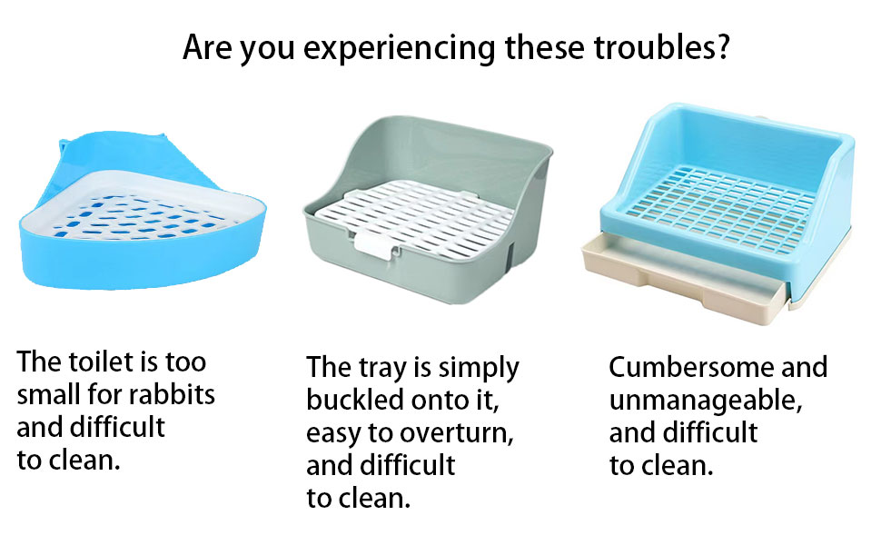 RMNHPTK Rabbit Litter Box Pet Potty Small Animal Bins Box