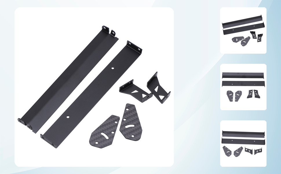 180 X-Wing Fury + Diamir + シール + クランポン Carbon Fiber Style SPOILER (180mm) with SILVER (LOW MOUNT