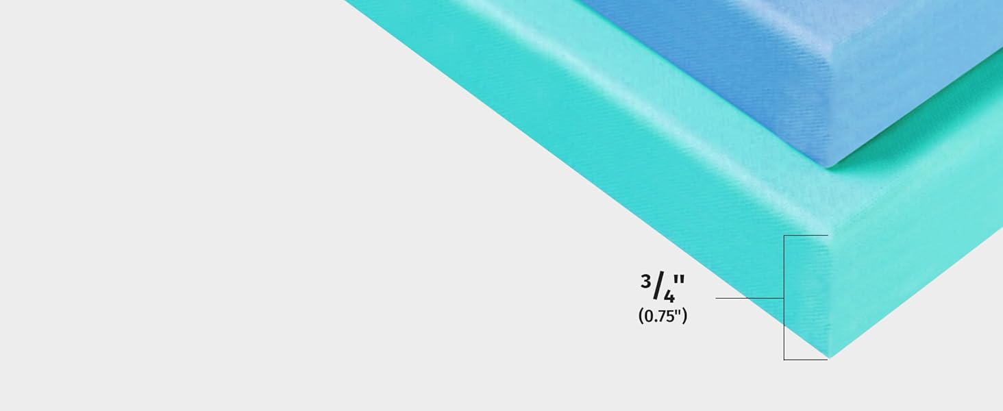 Pixy Canvas Custom Sized Floater Frame for 3/4 (0.75) inch