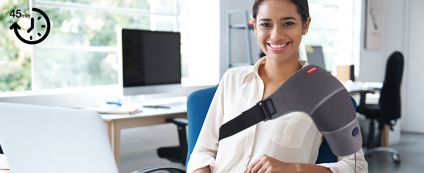 comfheat USB Heated Shoulder Wrap with Vibration Massage