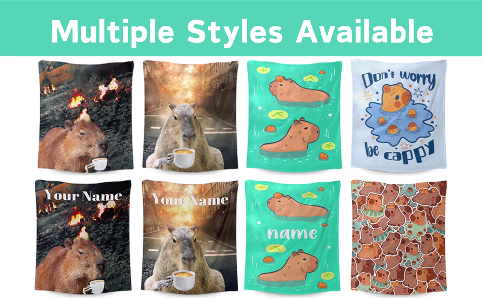 Capybara Sipping Coffee Blanket 50x40 Inches Small