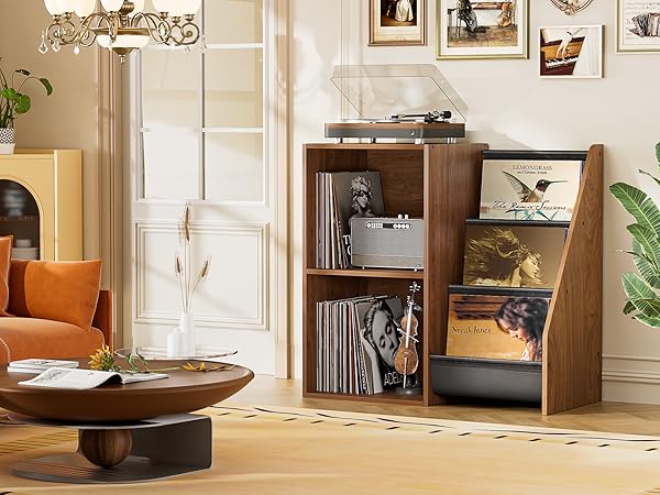 LPプレイヤー　木製の台 Amazon.co.jp: 2BHOME(2BHOME) 木製LPレコードプレーヤー